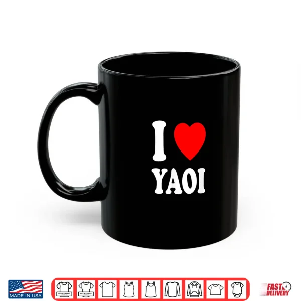 Mug I Heart Love Yaoi Manga Japanese Artwork Art Illustration Shirt