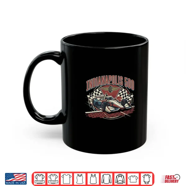 Mug Indianapolis Indiana State 500 Race Car Distressed Flag Shirt