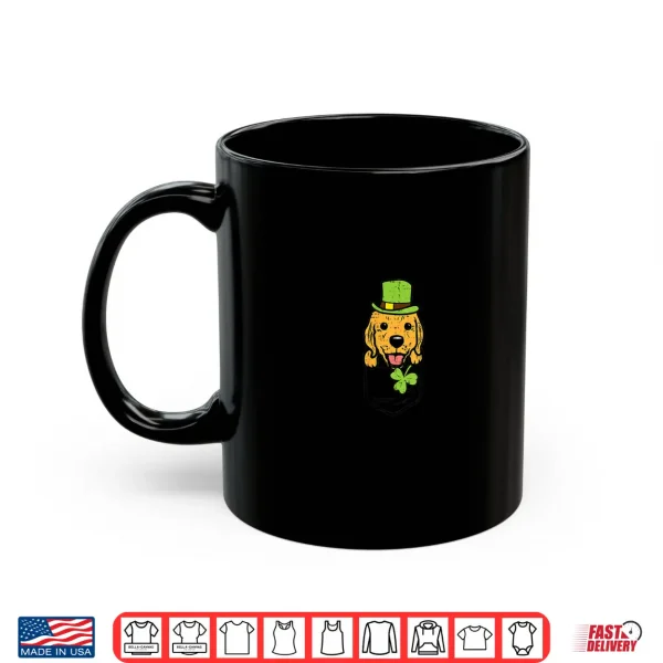 Mug Irish Pocket Golden Retriever Saint Paddys St Patricks Day Shirt
