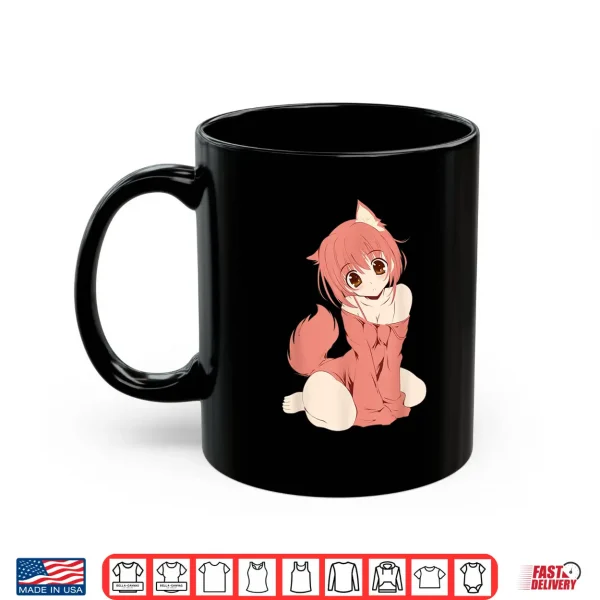 Mug Japanese Anime Persian Cat Girl Cute Manga Otaku Catgirl Shirt