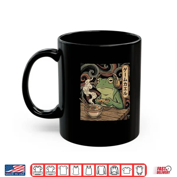 Mug Japanese Gamer Frog Art Men Women Boys Ramen Gaming Shirt