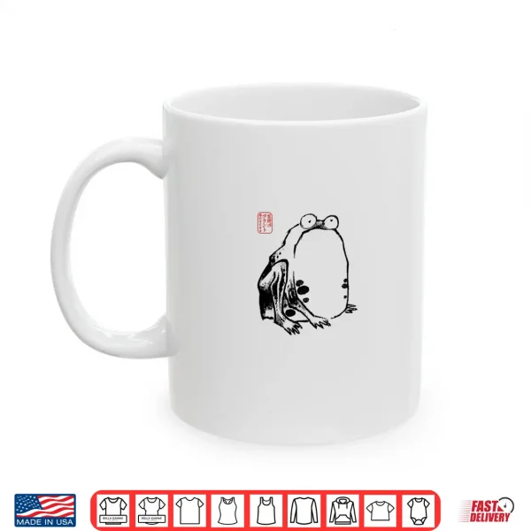 Mug Japanese Grumpy Frog Ukiyo e Anime Japanese Art Shirt