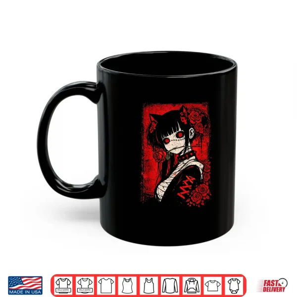 Mug Japanese Horror Anime Girl Creepy Manga Gothic Kawaii Otaku Shirt
