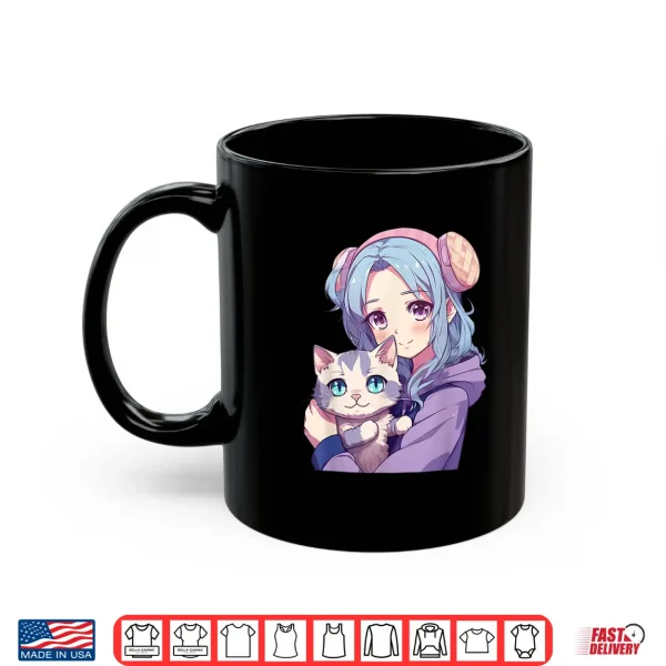 Mug Japanese Kawaii Girl Anime Cats Cute Gifts for Teens Girls Shirt