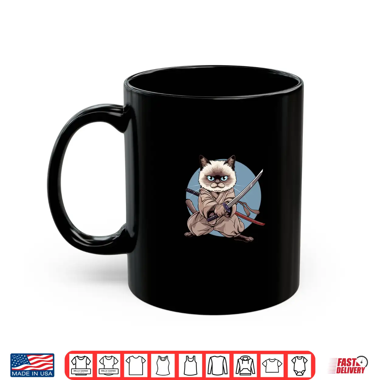 Japanese Ninja Cat Kawaii Ragdoll Cat Samurai Shirt Japanese Ninja Cat Kawaii Ragdoll Cat Samurai Shirt
