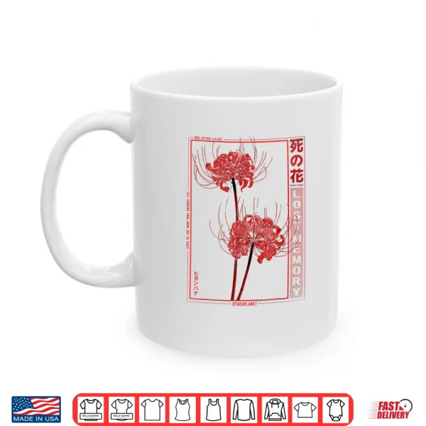 Mug Japanese Spider Lily Soft Grunge Anime Aesthetic Flower Shirt