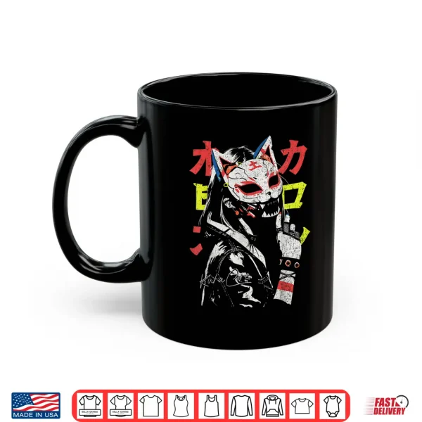 Mug Japanese Streetwear Cyberpunk Y2K Techwear Neko Manga Anime Shirt