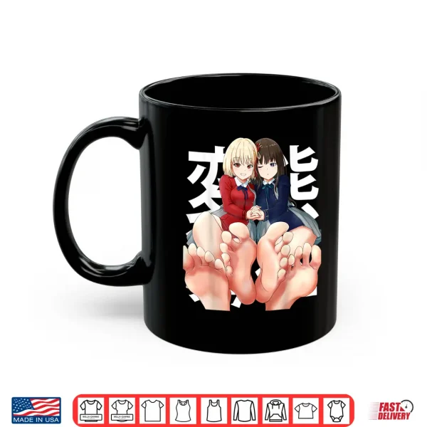 Mug Japanese Submissive Feet Toes Anime Lewd Waifu Otaku Femdom Shirt 2
