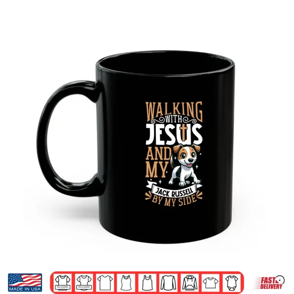 Mug Jesus and Dog Jack Russell Terrier Performance Shirt