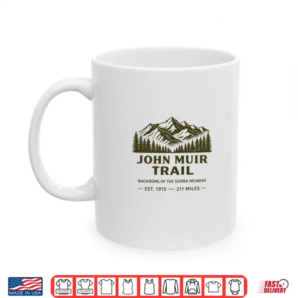 Mug John Muir Trail Outdoor Graphic California Hiking John Muir Premium Tri Blend Shirt