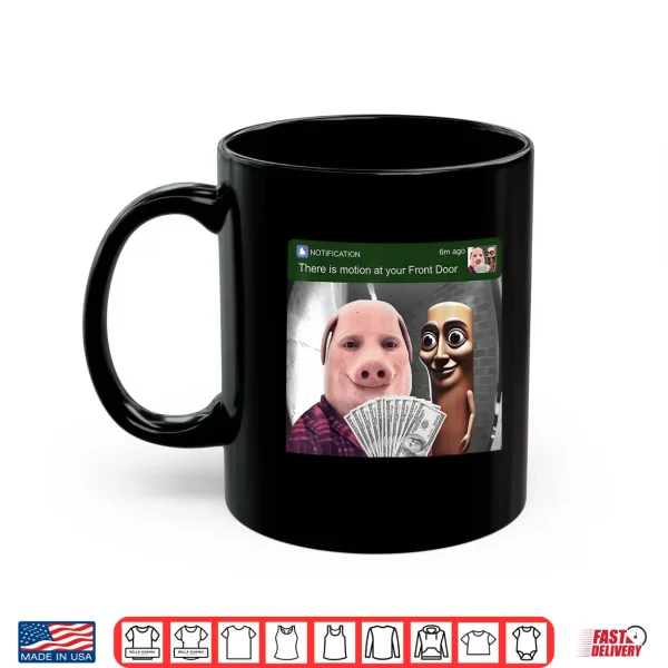 John Pork And Tung Tung Tung Sahur Front Door Motion Funny Shirt 3 Mug John Pork and Tung Tung Tung Sahur Front Door Motion Funny Shirt