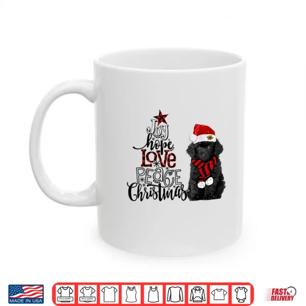 Mug Joy Hope Love Peace Christmas Black Toy Poodle 2020 Shirt