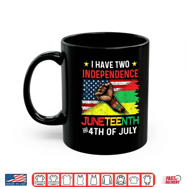 Mug Juneteenth 1865 black African American flag usa 4th of july Shirt