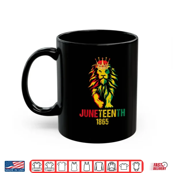 Mug Juneteenth African American Black Lion 1865 King Mens Women Shirt