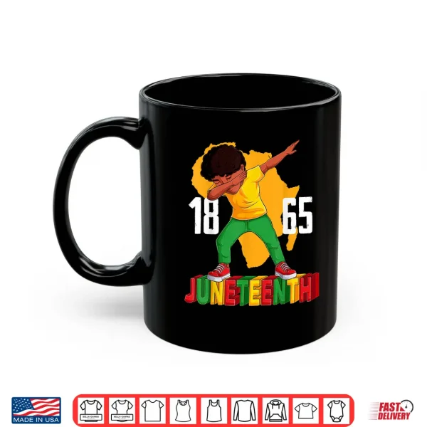 Mug Juneteenth Dabbing Boy Kids Boys Men Black African Shirt