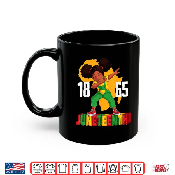 Mug Juneteenth Dabbing Girl Kids Girls Women Black African Shirt