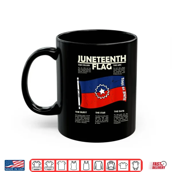Mug Juneteenth Red White Blue Symbolic Flag Breakdown Meaning Shirt