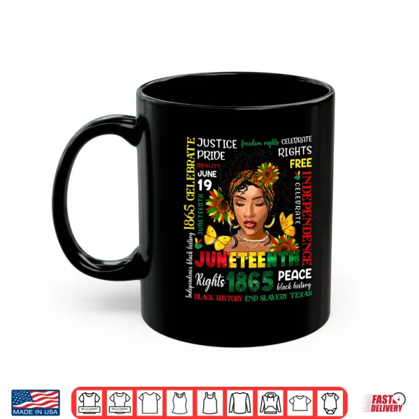 Mug Juneteenth Shirts Celebrating Black Freedom 1865 Black Women Shirt
