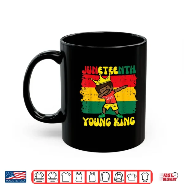 Mug Juneteenth Young King Dab 1865 African Toddler Boys Kids Shirt