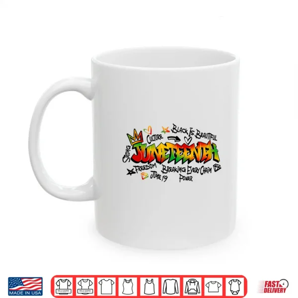 Mug Juneteenth graffiti png June 19th 1865 black history month Shirt