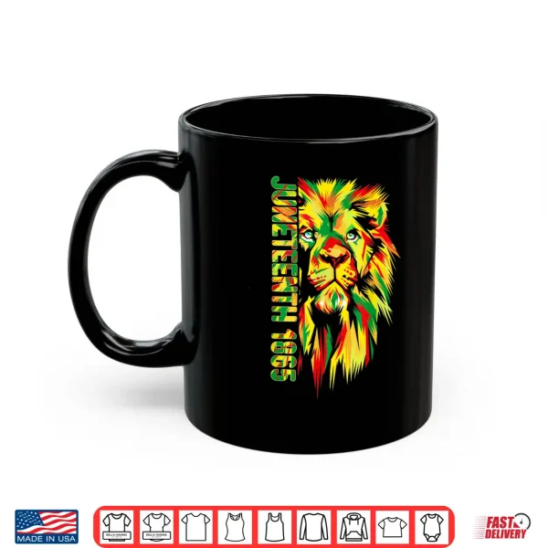 Mug Juneteenth men women African American black lion 1865 king Shirt