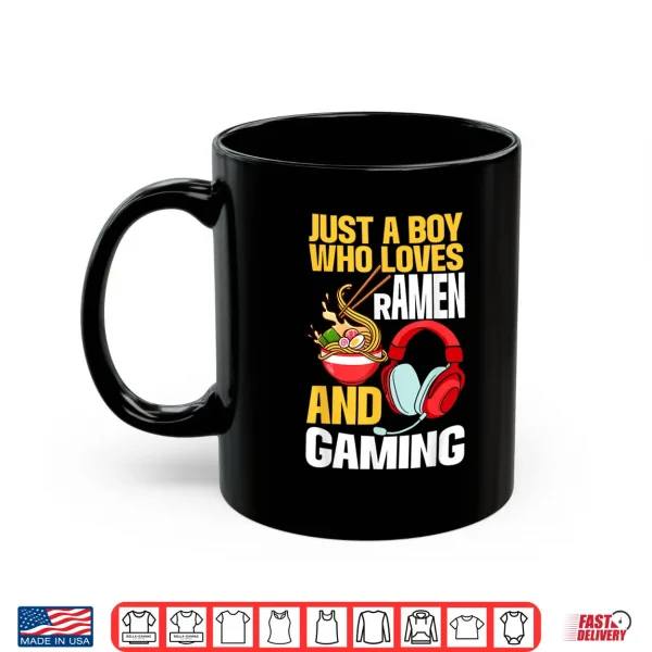 Mug Just A Boy Who Loves Ramen And Gaming Japan Anime Video Game Shirt