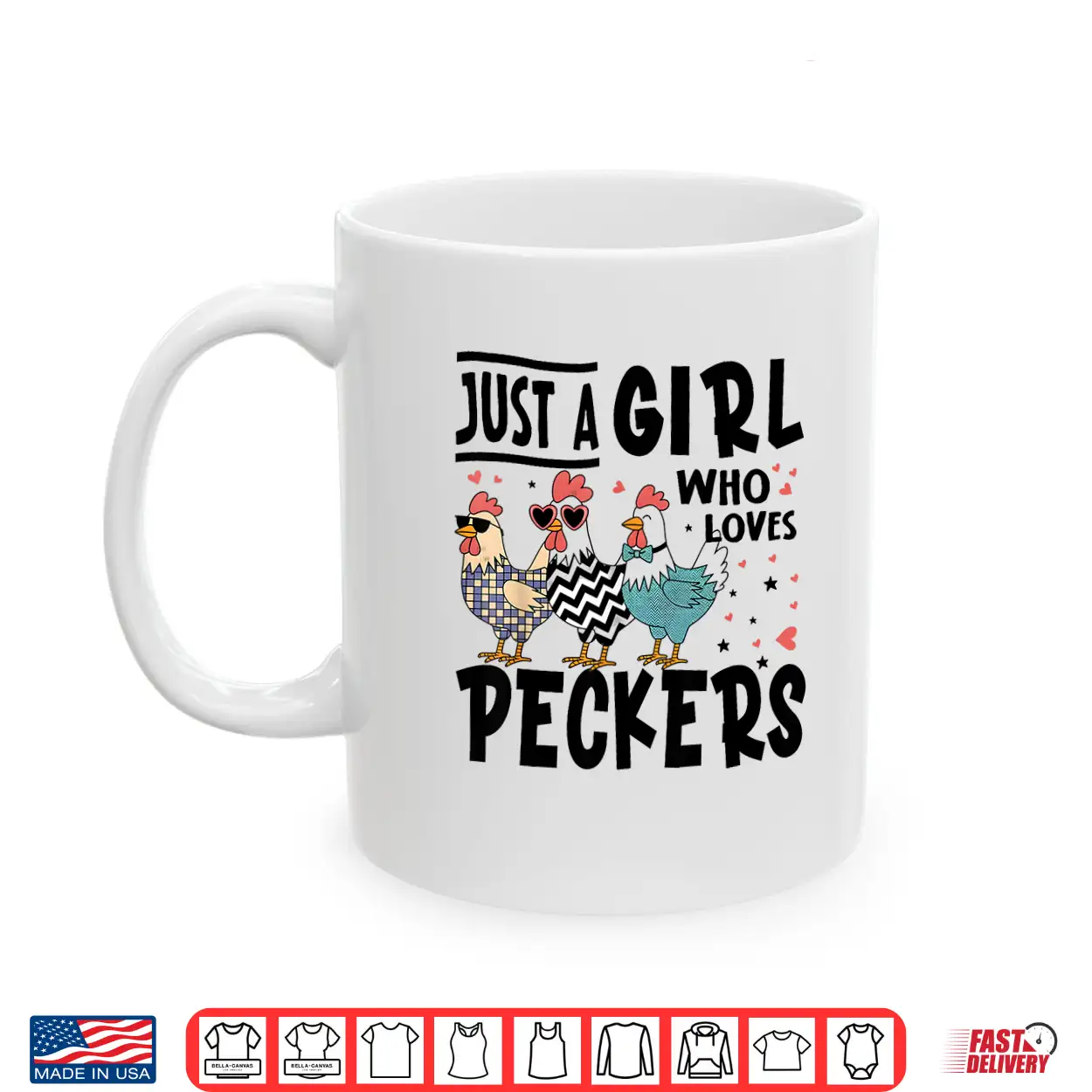 Just A Girl Who Loves Peckers Chicken Lovers Shirt Just A Girl Who Loves Peckers Chicken Lovers Shirt