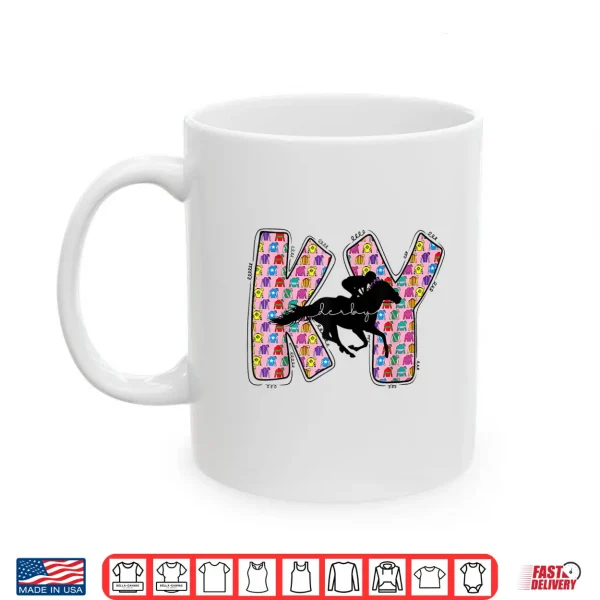 Mug KY Derby Day Talk Derby to Me Funny Horse Racing Lover Shirt