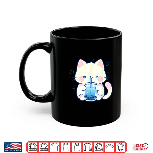 Mug Kawaii Cat Boba Japanese cute aesthetic Anime Girls Teens Shirt