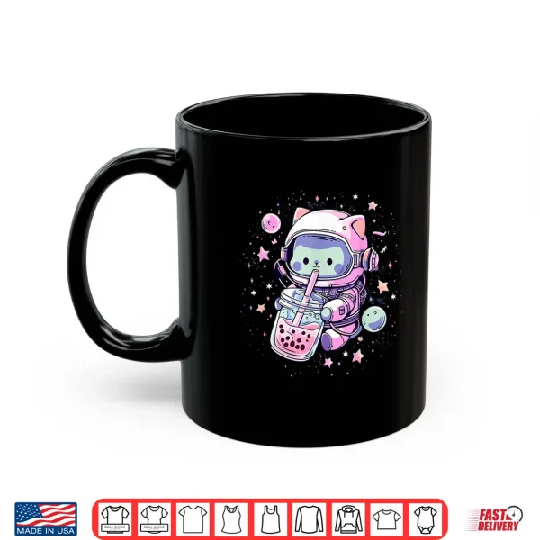 Mug Kawaii Cat Bubble Boba Tea In Space Astronaut Anime Girls Shirt