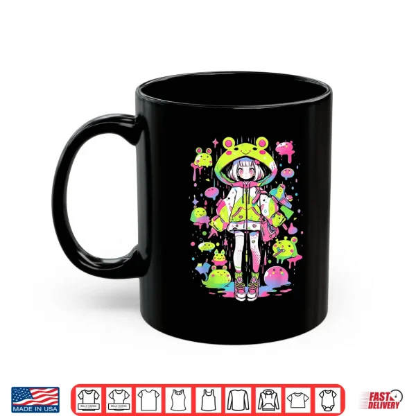 Mug Kawaii Chibi Frog Girl Decora Kei Anime Manga Harajuku Shirt