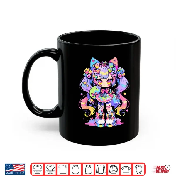 Mug Kawaii Chibi Girl Decora Fairy Kei Anime Manga Harajuku Shirt