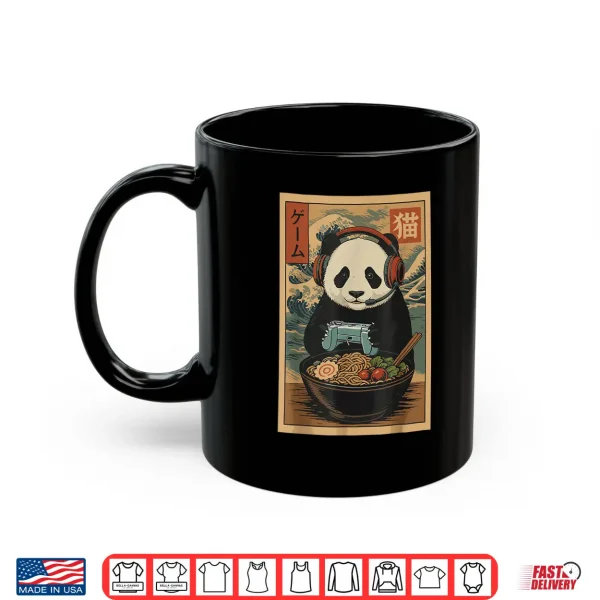 Mug Kawaii Japanese Ramen Panda Retro Gaming Shirts for Men Shirt
