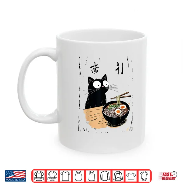 Mug Kawaii Ramen Cat Cute Japanese Food for Anime Noodle Lovers Shirt