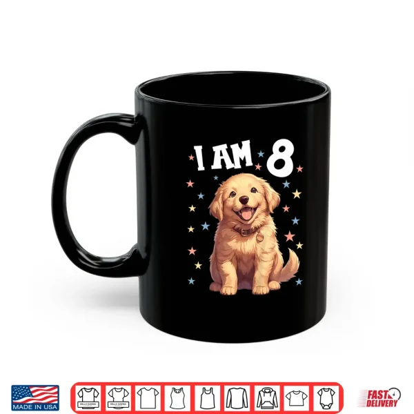 Mug Kids 8 Years old 8th birthday Golden Retrievers Golden Retriever Shirt