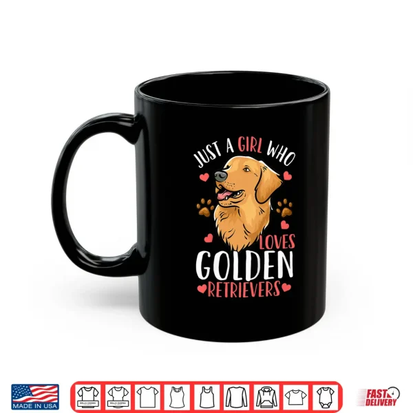 Mug Kids Golden Retriever Just A Girl Who Loves Golden Retrievers Shirt