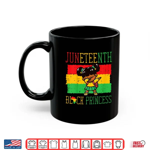 Mug Kids Juneteenth Black Princess Black African June 19th Kids Girl Shirt