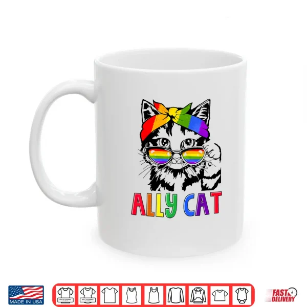 Mug LGBT Ally Cat Be Kind Gay Rainbow Funny LGBTQ Gift Idea Shirt