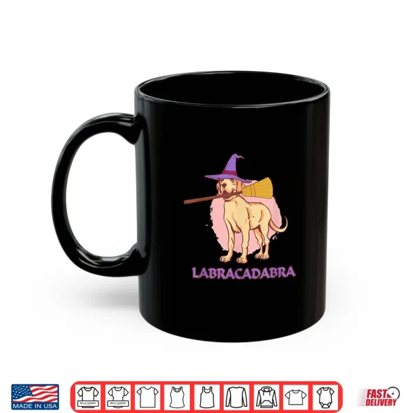 Mug Labrador Golden Retriever Witch Broom Halloween Dog Owner Shirt