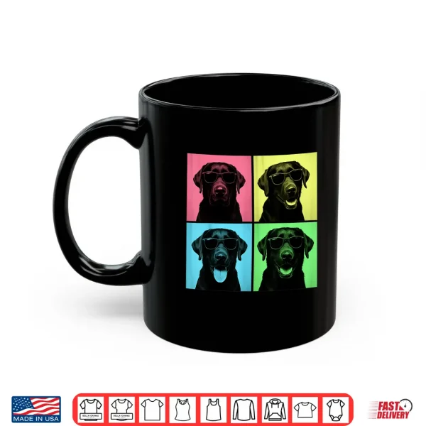Mug Labrador Pop Art Black Lab Dog Lover Photo Booth Shirt
