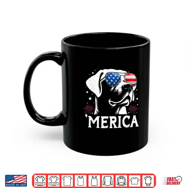 Mug Labrador Retriever 4th Of July Merica Patriotic Dog Tee Shirt