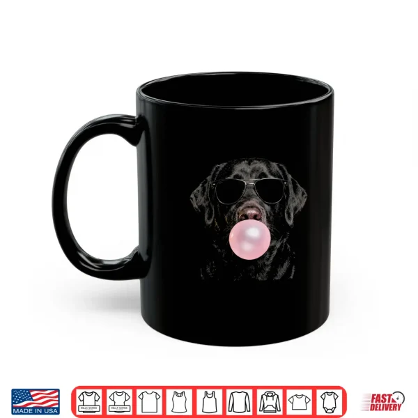 Mug Labrador Retriever Blowing A Bubble Sunglasses Cool Lab Dog Shirt