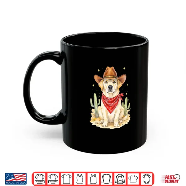 Mug Labrador Retriever Cowboy Dog Western LLabrador Cowboy Hat Shirt