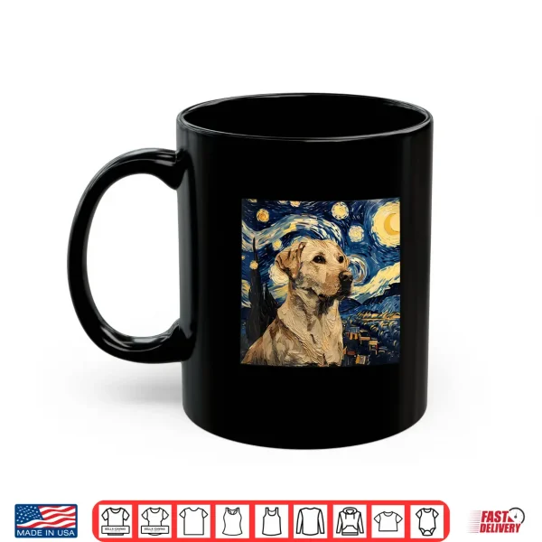Mug Labrador Retriever Dog Van Gogh Style Starry Night Shirt