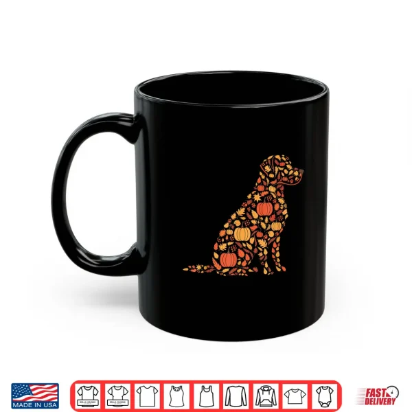 Mug Labrador Retriever Fall Dog Autumn Leaves Thanksgiving Shirt