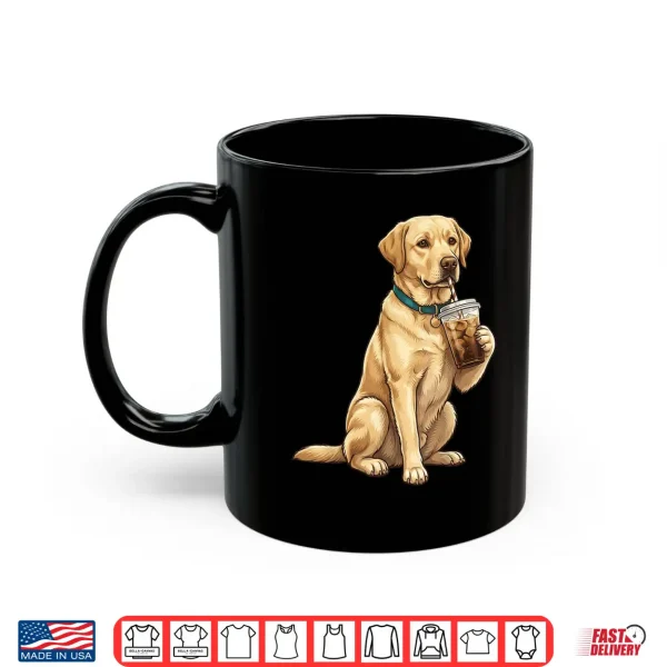 Mug Labrador Retriever Iced Coffee Lover Funny Dog Shirt