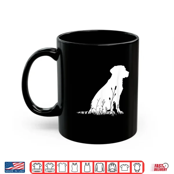 Mug Labrador Retriever Wildflower Silhouette Labrador Dog Mom Shirt