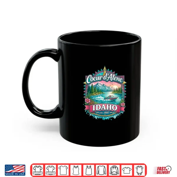 Mug Lake Coeur dAlene Idaho USA Mountains Forest Boating Shirt