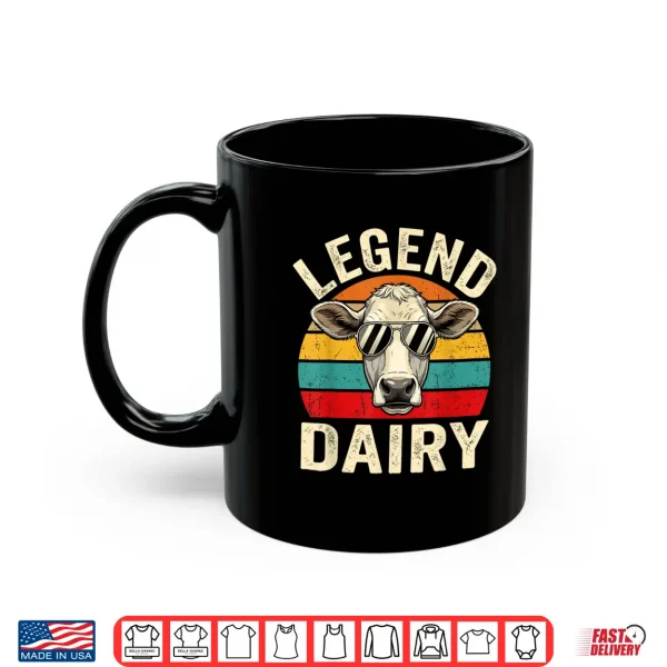 Mug Legend Dairy Retro Sunset Sunglasses Cow Pun Shirt