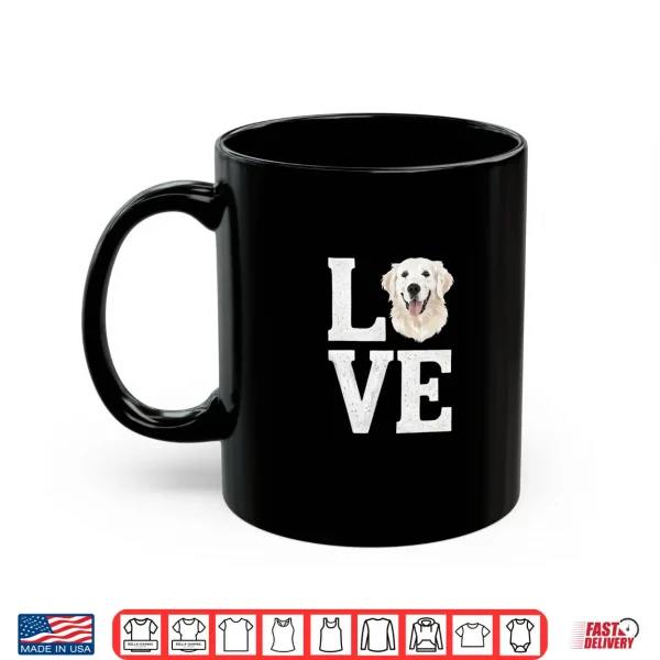Mug Love White English Cream Golden Retriever Mom Dad Dog Puppy Shirt